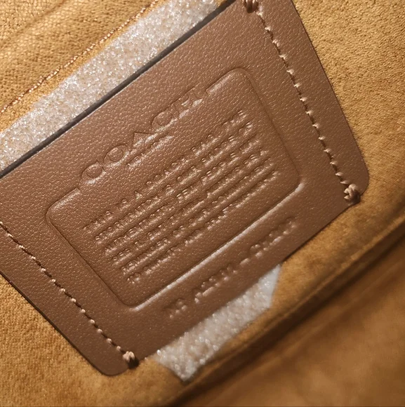 Coach Full Size Klare Bag In Navy Blue With Woven Front. - Picture 7 of 15